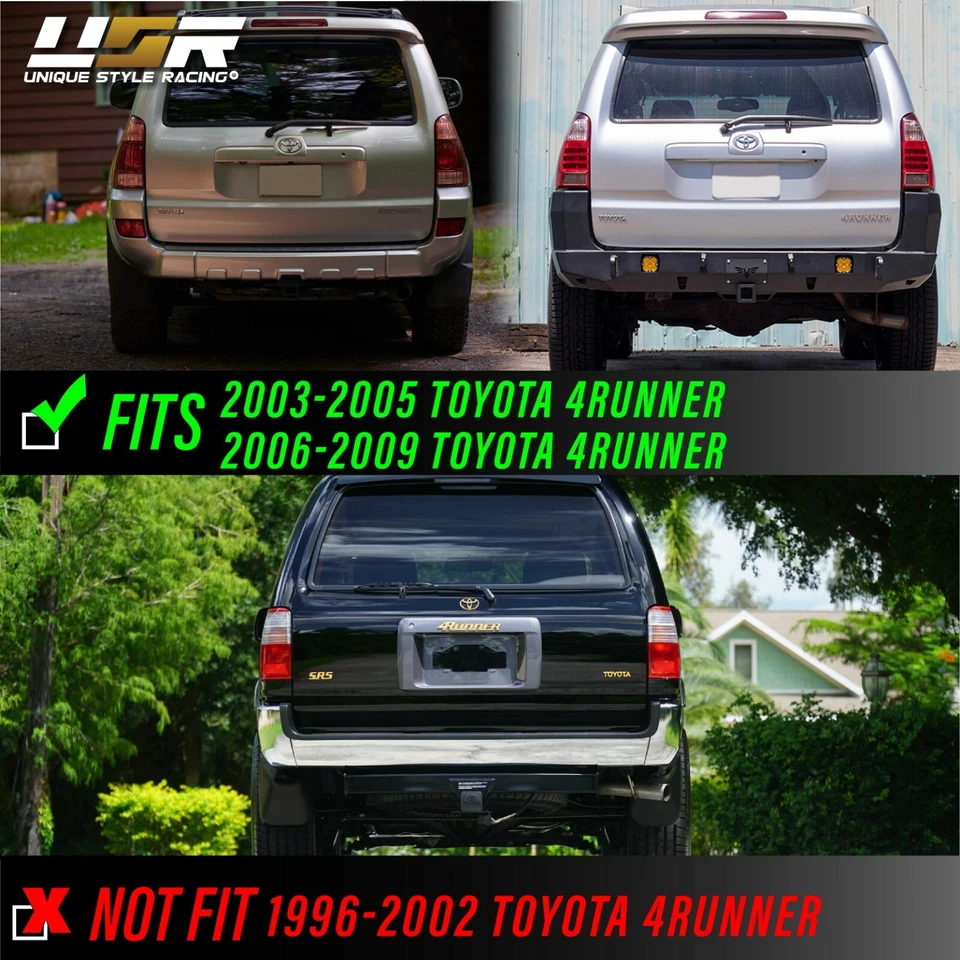 TRD Black/Smoke Reflector UPGRADE LED Tail Light Pair For 2003-09 Toyota 4Runner — 第 2/4 张图片
