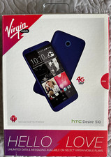  BRAND NEW  HTC Desire 510 4GB - Blue Virgin Mobile Smartphone  SEALED 