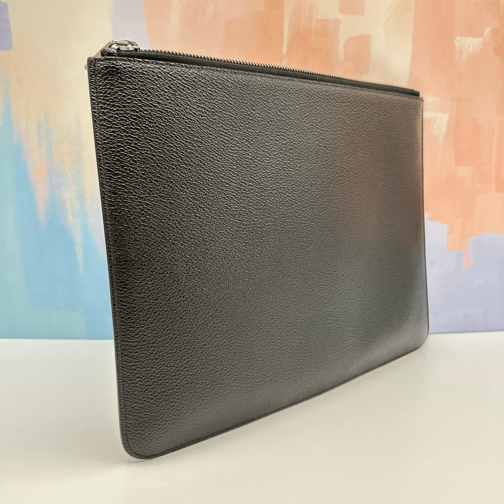 Givenchy Lion Leo Black Leather Zipper Large Clutch Bag | eBay