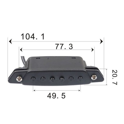 Akustikgitarre Schallloch Magnet Tonabnehmer Humbucker passiv mit Power Jack - Bild 3 von 11