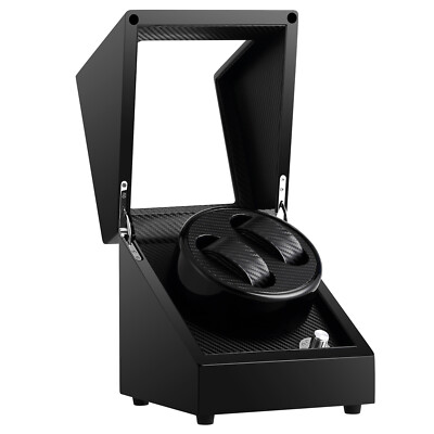 Automatic Rotation 2 Slots Watch Winder Box 5-Level Storage Display Case Mute