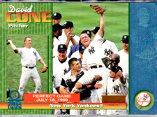 1999 PACIFIC OMEGA PLATINUM BLUE PERFECT GAME BLANK SERIAL #160 DAVID CONE 1/1