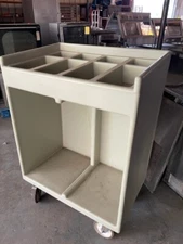 Cambro TC1418-191 - Plastic Tray & Silverware Cart USED