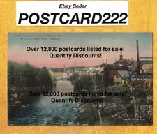 CT Willimantic 1908-29 vintage postcard VIEW FROM FOOT BRIDGE OF TOWN Conn