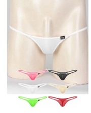Men's Pouch G-strings Ice Silk Underwear Thong Low Rise Tanga Briefs Underpants