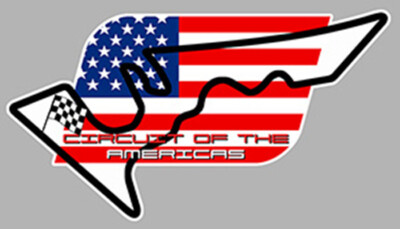 CIRCUIT OF THE AMERICA'S USA RACING TRACK AUFKLEBER STICKER 12cmx6,5cm AA122