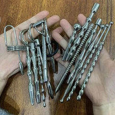 Male Stainless Steel Beads Long Urethral Plug Sounding Penis Plug Rod Enhancer