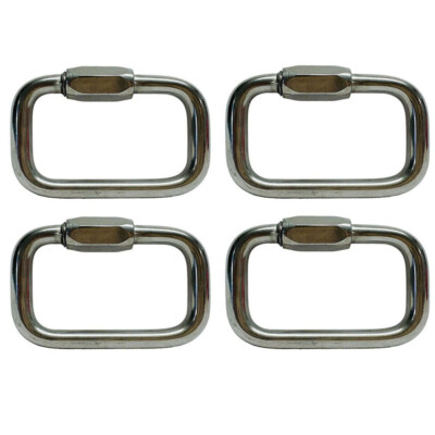 Stainless Steel T316 Square Quick Link 1/4'' 990 Lbs WLL Marine Grade 4 Pcs
