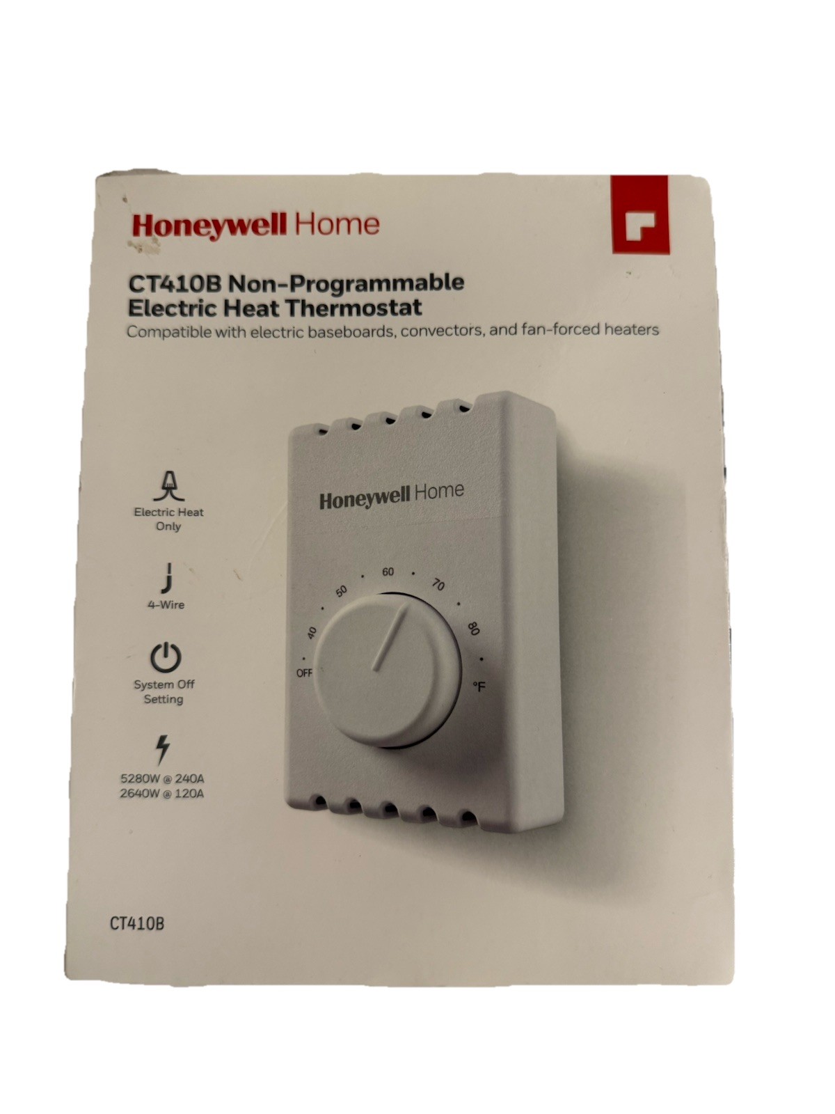 Honeywell Home CT410B Non-Programmable Electric Heat Thermos