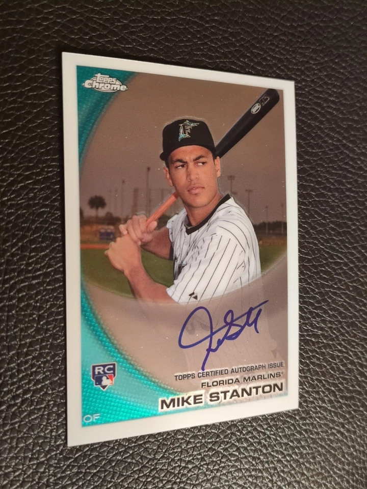 2010 Topps Chrome Mike Giancarlo Stanton On Card Autograph Rookie #190 Nice RC - Image 3 of 4