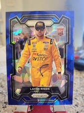 2024 Panini Prizm Racing NASCAR Layne Riggs #32 - Blue Cracked Ice - RC