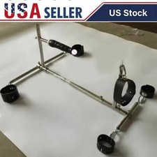 Bondage Torture Restraint Rack Leg Open Bar with Cuffs/Collar/Plug for Couples