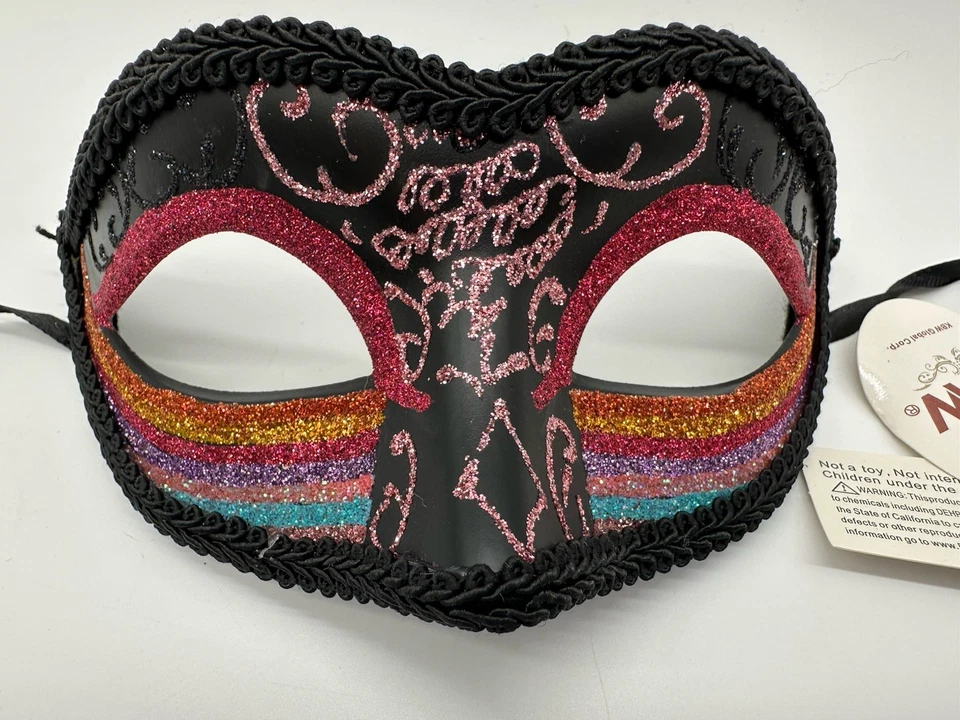 Colorful Glitter Masquerade Mask - Image 2 of 4