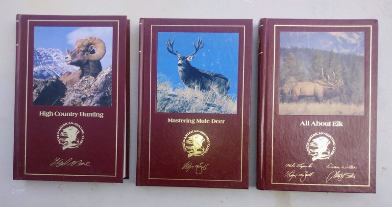 3 North American Hunting Club Big Game Books Mule Deer, Elk, High Country EUC !!