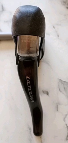 Shimano Ultegra ST-6703 Triple 3 Speed Left Hand Shifter Carbon Brake Lever z93 - Picture 6 of 6
