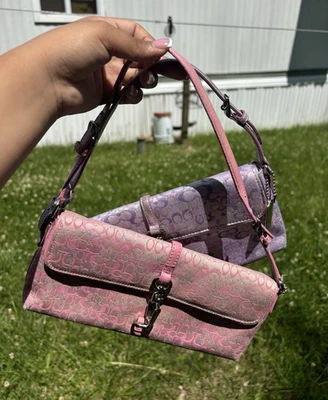 Coach Purple Signature Handbag for sale | eBay