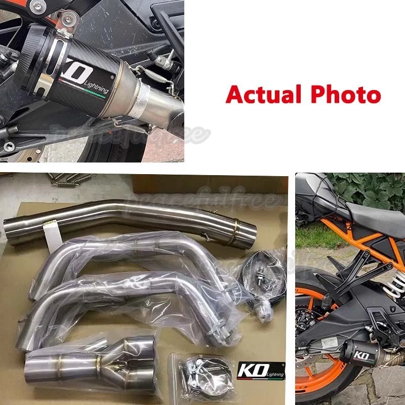 Sistema completo para silenciadores de tubo de enlace de cabezal Honda CBR500R CB500X CB500F 2013-2024 Foto 3 de 4