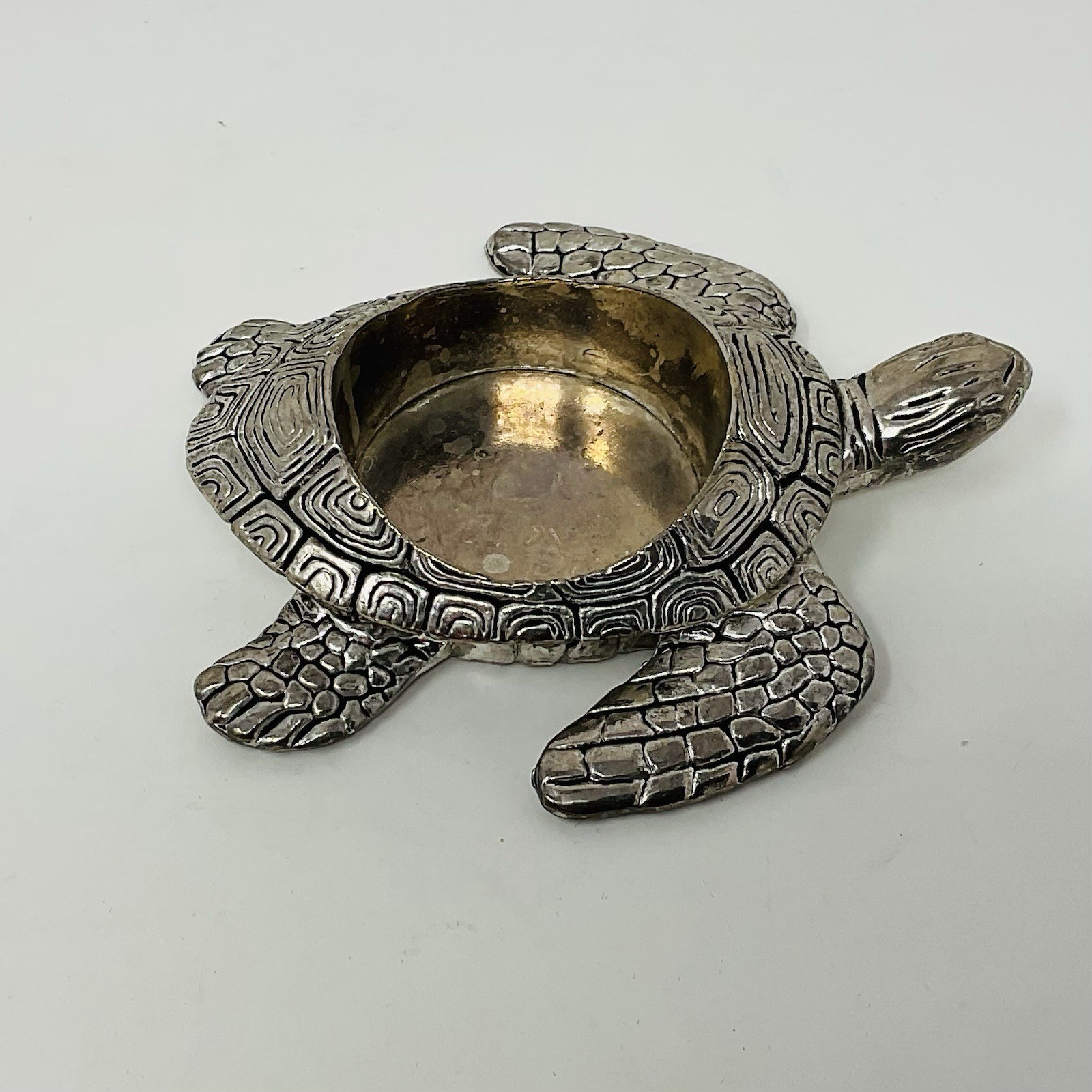 Yankee Candle SeaTurtle Silver Tea Light Candle Holder Retired Beach House Decor