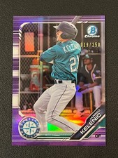 Jarred Kelenic 2019 Bowman Chrome Prospect Purple Refractor /250 Mariners 