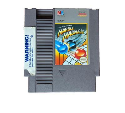 Marble Madness NES Nintendo Milton Bradley Tengen Game Authentic Cleaned Tested