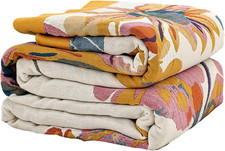 Boho Throw Blanket for Bed 60 x80 , 100 Cotton Woven Blanket for Couch Sofa