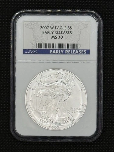 2007 W Silver Eagle Early Release NGC MS70