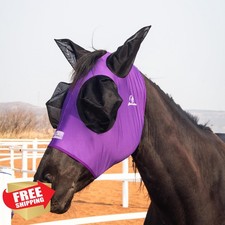 horzmetnex Horse Fly Mask Cob Medium Light Purple