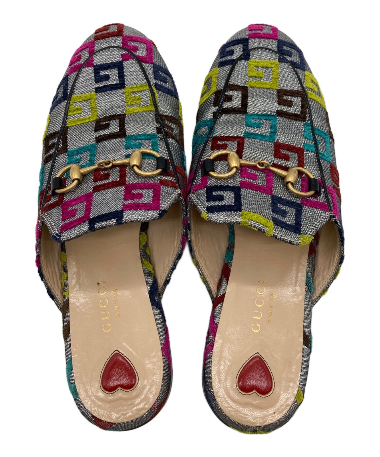 GUCCI Sandals Shoes Mule Horse bit EU 36.5 US 6.5 Multicolor Authentic thumbnail 16