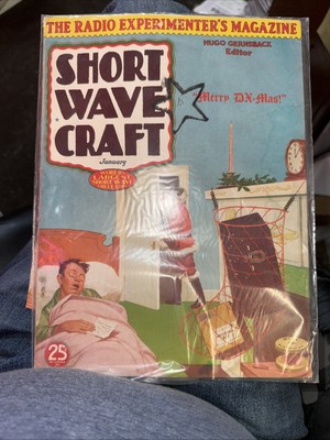 1936 SHORT WAVE CRAFT solar phenomena SW antenna design January Gernsback