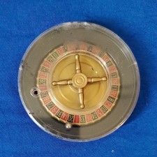 Vintage Miniature Roulette Wheel Paperweight Novelty Game Casino Memorabilia