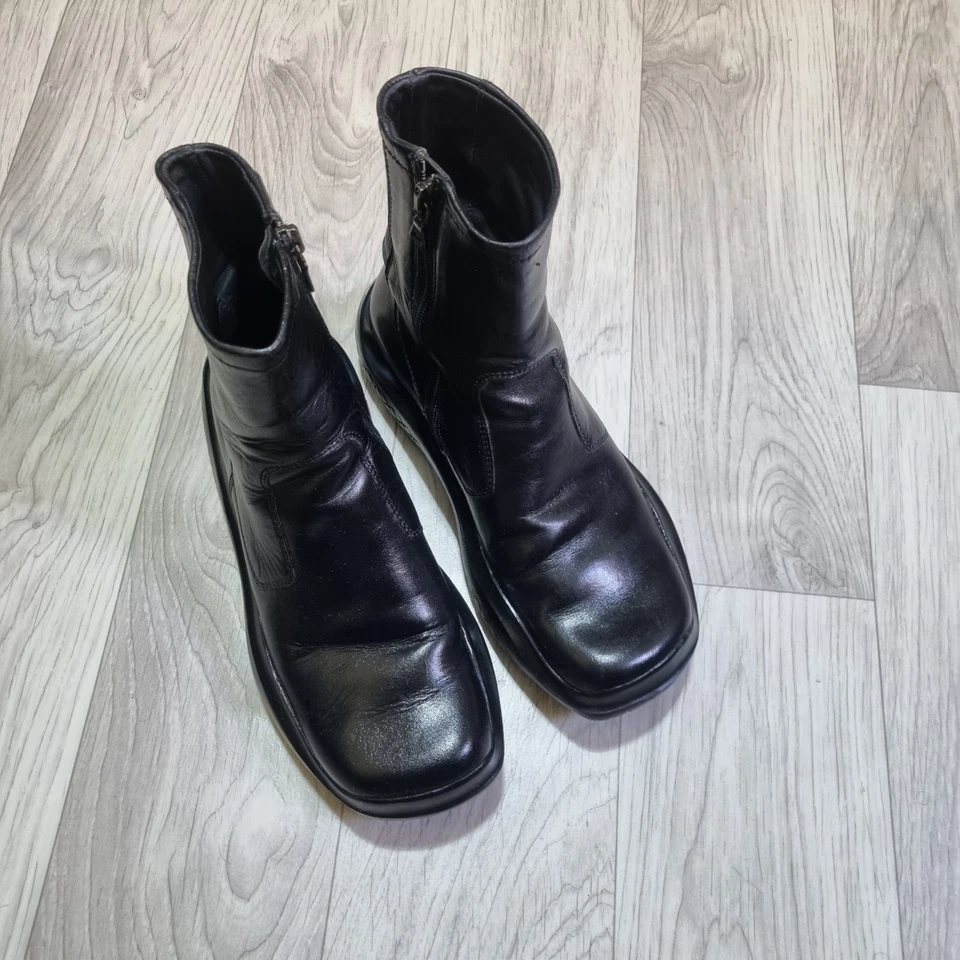 Prada ботинки женщин черный FW 1999 взлетно-посадочной полосы мотоциклиста молнии Vibram черноватый размер 6 нас - Изображение 2 из 4