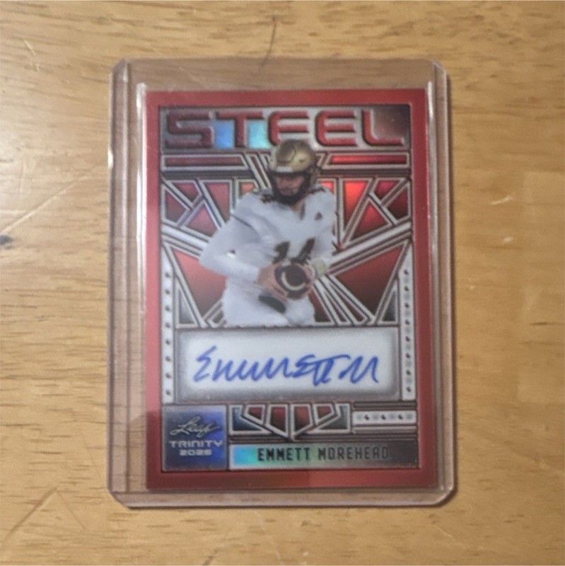 Leaf 2025 Trinity Emmett Morehead Steel Auto 1/1 #SA-EM1 Football