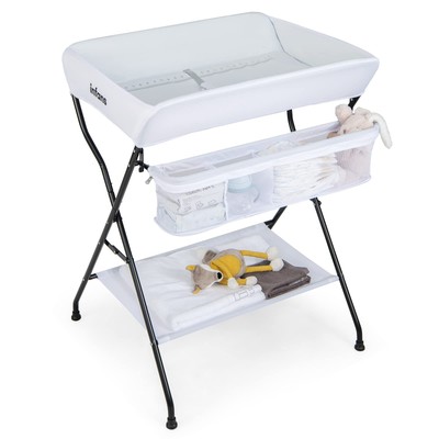 Baby Changing Table, Folding Diaper Station Portable Nursery Organizer with S...