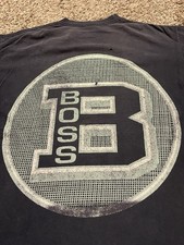 Vintage 90’s Boss Single Stitch Made In USA Blue T Shirt Size XL Rare Vtg