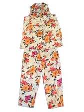 Vintage Victoria  s Secret Floral Tropical Satin Pajama Set 90s 2 pc PJ's XS
