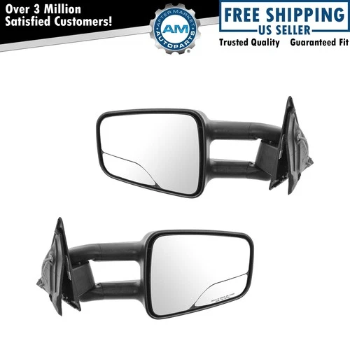Towing Upgrade Mirror Manual Telescoping Pair for Chevy GMC Isuzu Oldsmobile