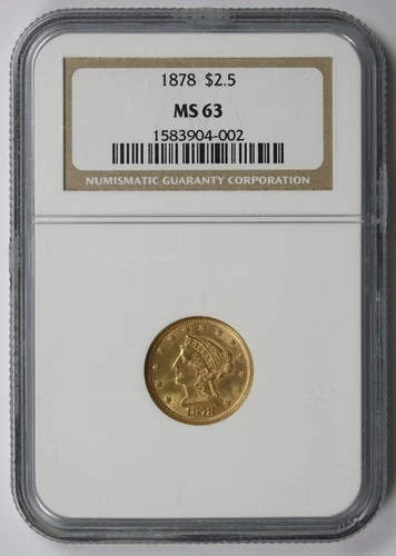 1878 Liberty Head Quarter Eagle Gold $2.5 MS 63 NGC