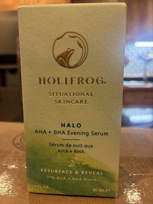 Holifrog Halo AHA BHA Evening Serum Full Size 1oz/30ml  EXP 02/26