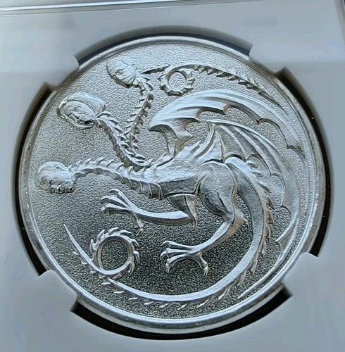 2021 Three Headed Dragon 1 oz. 999 Fine Silver
