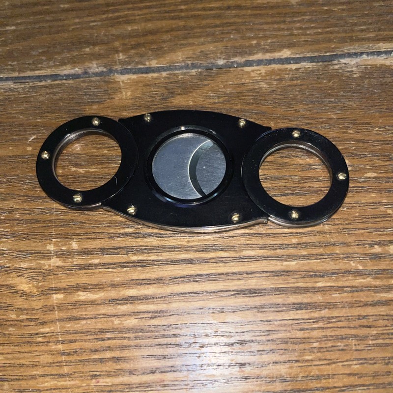 Plated Stainless Steel 2 Two Blade Guillotine Cigar Cutter ~ Brand New