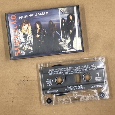 BABYLON AD Cassette Tape Metal Glam NOTHING SACRED BAD BLOOD SO SAVAGE THE HEART