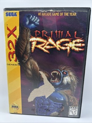 Primal Rage 32x Sega Genesis Video Game CIB Rare HTF Time Warner 1994