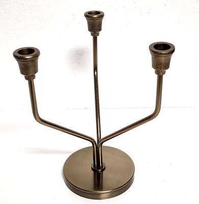 Hearth & Hand with Magnolia Splayed Taper Candelabra Brass Antique Finish