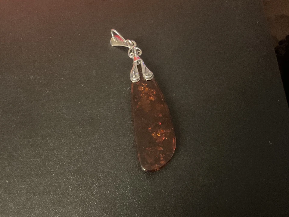 Colgante de ámbar báltico caramelo caramelo DTR 925 hallazgos de mina de Jay King Foto 2 de 4