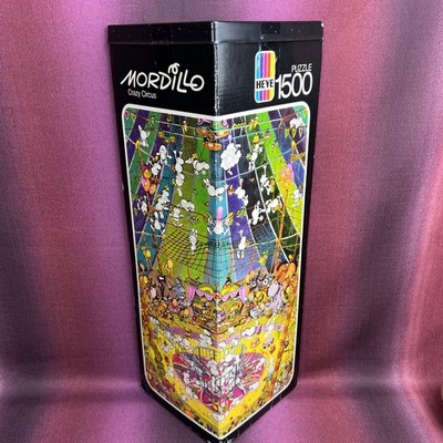 HEYE Puzzle CRAZY CIRCUS Mordillo 1500 Teile mit Poster 1 Teil fehlt