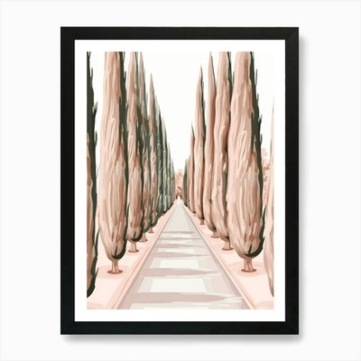 Cypress Trees Art Print Framed Wall Art Poster Canvas Print Picture