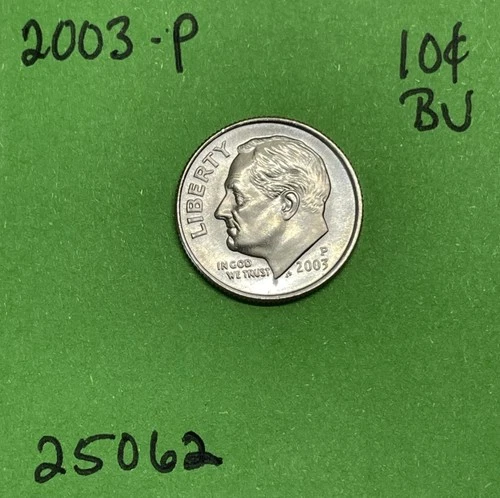 2003 P Roosevelt Dime 10c Gem BU Uncirculated US Coin See Pics