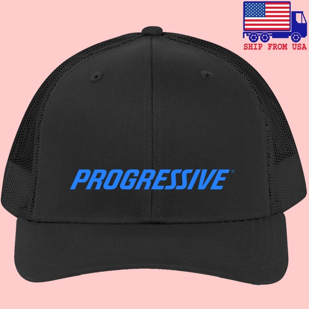 Progressive Corporation Black Trucker Hat Cap Adult Size