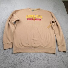 Arizona State University Sweatshirt Men's XL Beige Fleece Pullover Uscape NWT