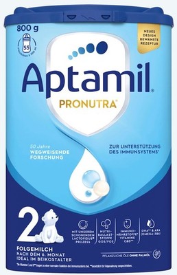 Aptamil Pronutra 2 Folgemilch - Nach dem 6. Monat, 800 g MHD 03.2017 OVP